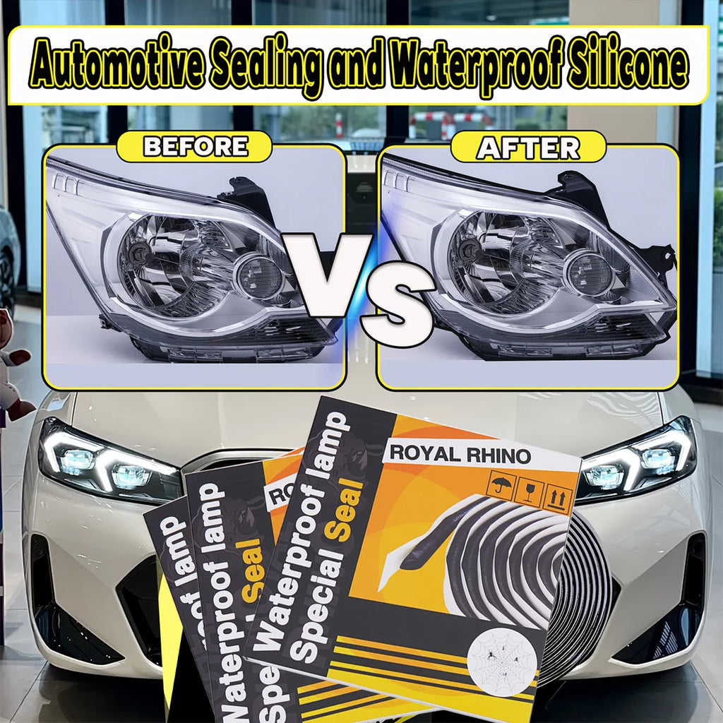 Car Headlight Sealant Seal Snake Butyl Rubber Glue Reseal HID Headlamps Taillight Shield Waterproof Tape for Automotive Lighting Qme