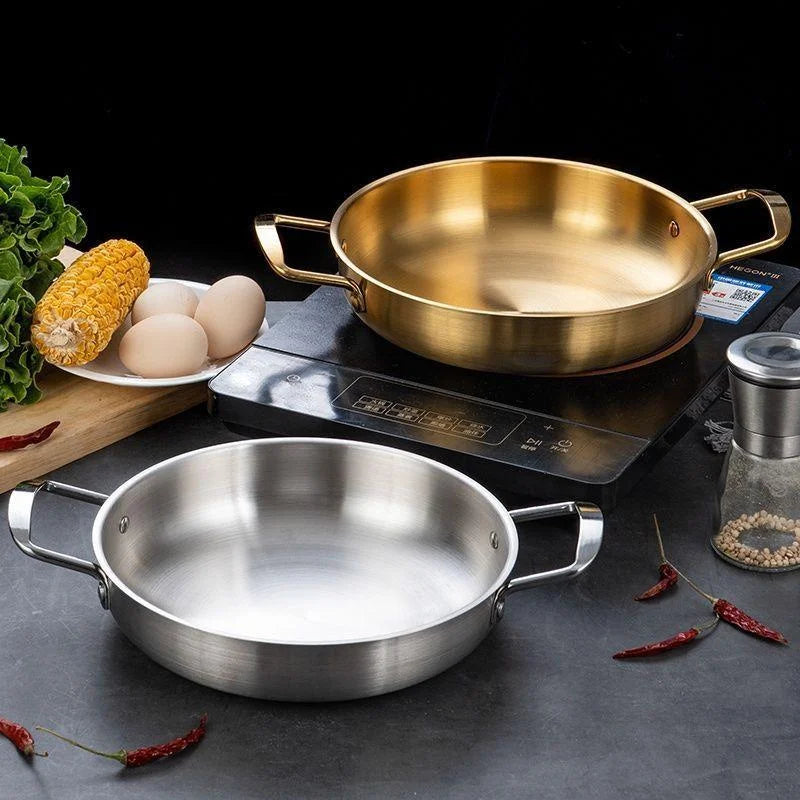 Stainless Steel Dry Pot Instant Noodle Lamian Noodles Seafood Golden Qme