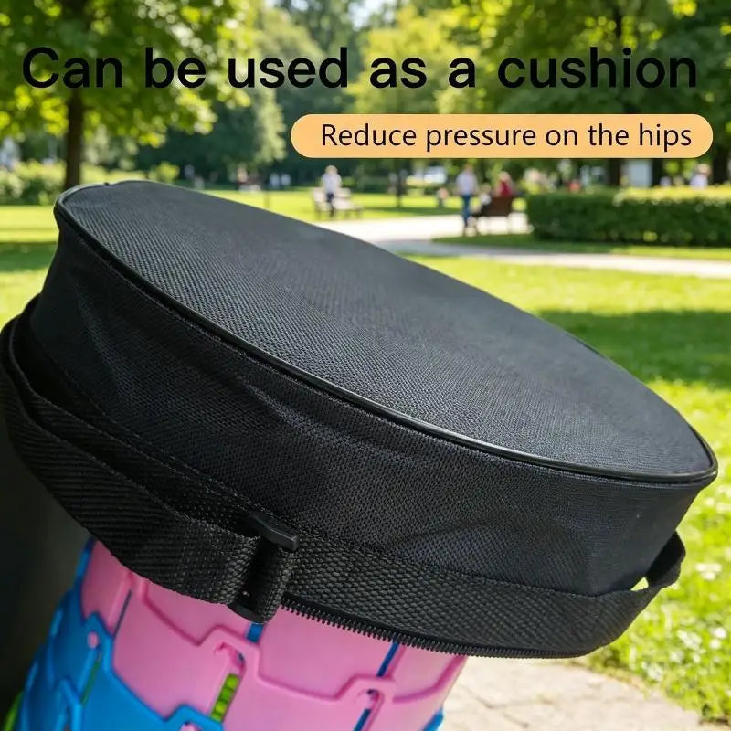 Oxford Cloth Storage Bag Multi-purpose Portable Round Crossbody Handbag Large Capacity Wig Hat Organizer Pouch Qme