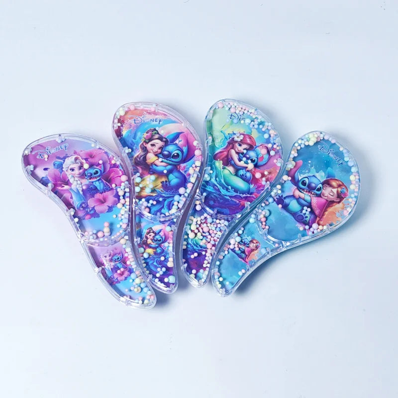 Hello Kitty Kuromi S-Shaped Transparent Cartoon Comb Student Anti-Tangle Massage Comb Hair-Smoothing Plastic Hair Comb Qme