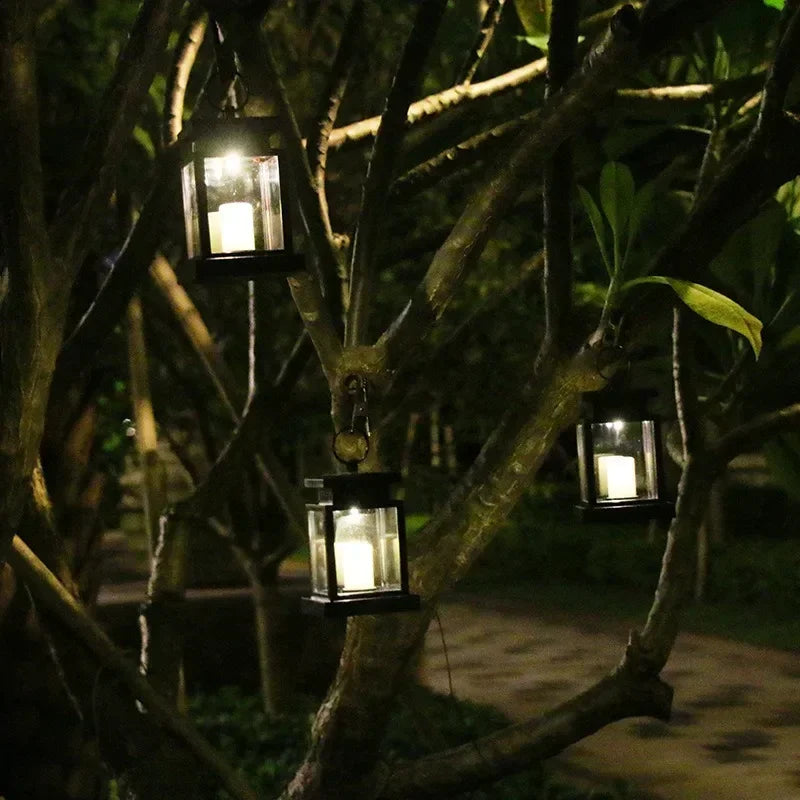 1pcs Garden Decor Outdoor Solar Lights Retro Palace Lantern Lights Hanging Candle Lamps Landscape Lighting Floor Lights Qme