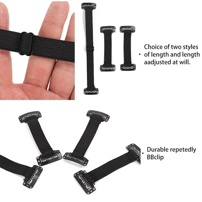 Width Belt Instant Face Lift Band Adjustable Elastic Hair Clip Qme