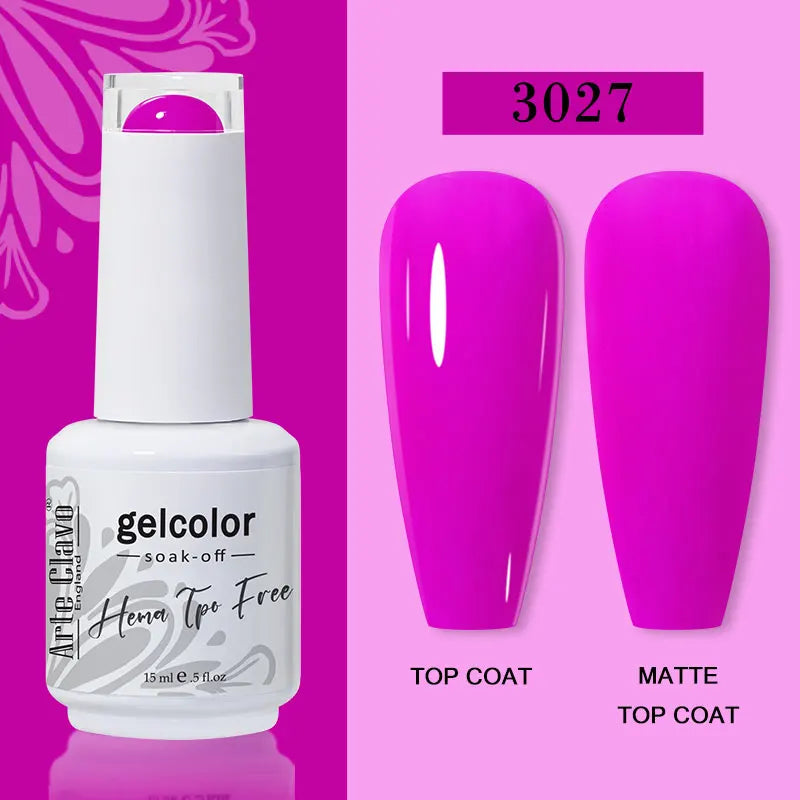 Arte Clavo Jelly Transparent Gel Nail Polish Summer Nude Pink Semi Qme 3027