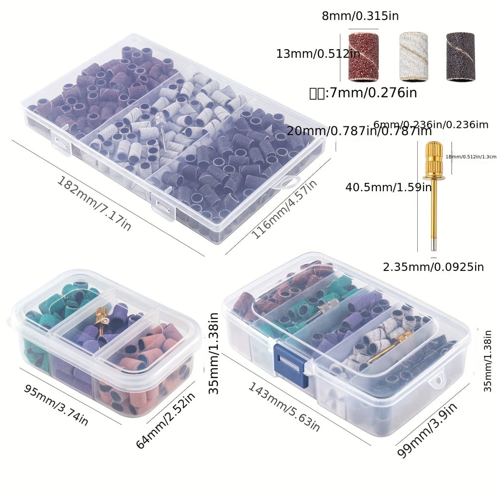 1set Nail Art Sanding Ring Nail Surface Dead Skin Remover Nail Sanding Ring Grinder Grinding Head Nail Art Tool Qme