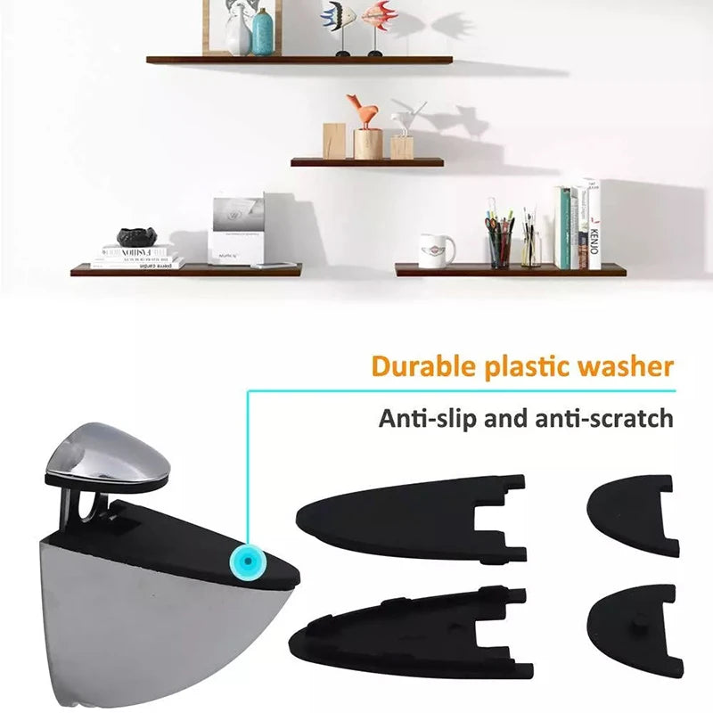 Wall Mount Floating Clip Anti-slip Support Shelves Partition Clamp Qme