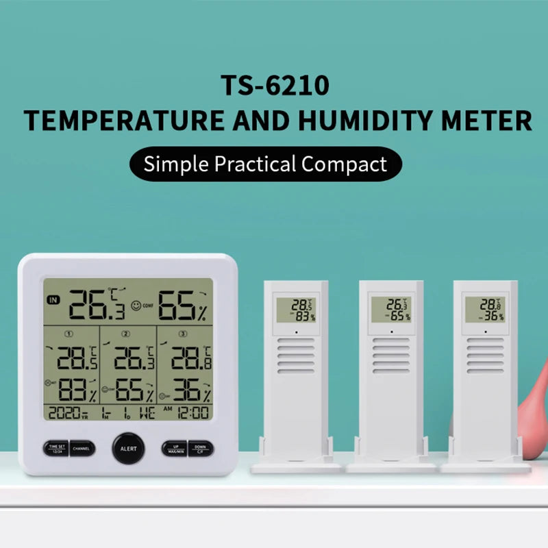 Weather Station Wireless Indoor Outdoor Thermometer Digital Qme