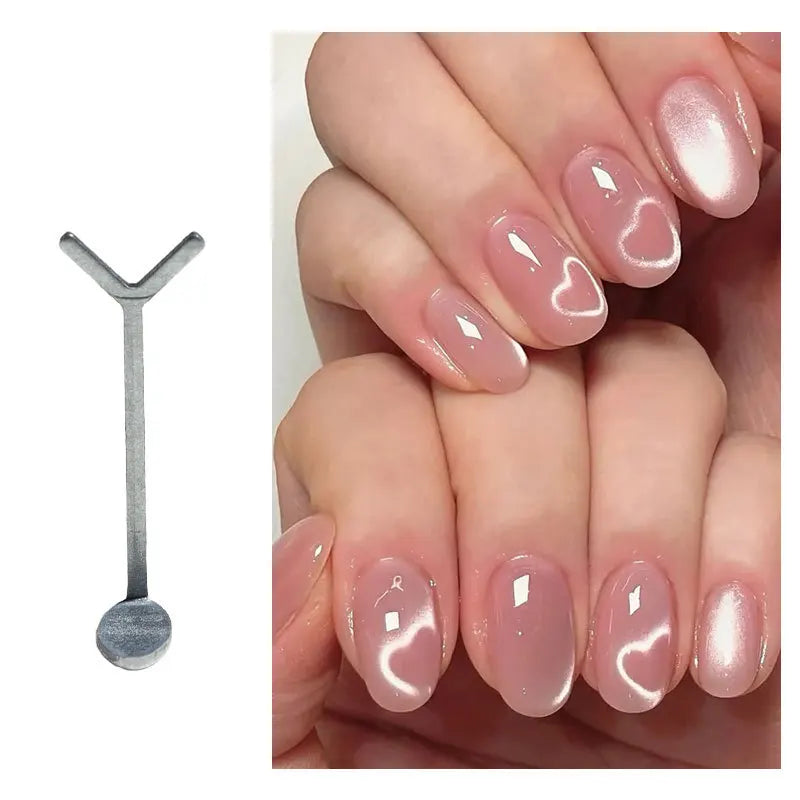 Y-shaped Cat Eye Magnet Wire Nail Art Magnetic Stripe Creating 3D Heart Cat Eye Nail Art Tools Accessories Multifunction Magnet Qme