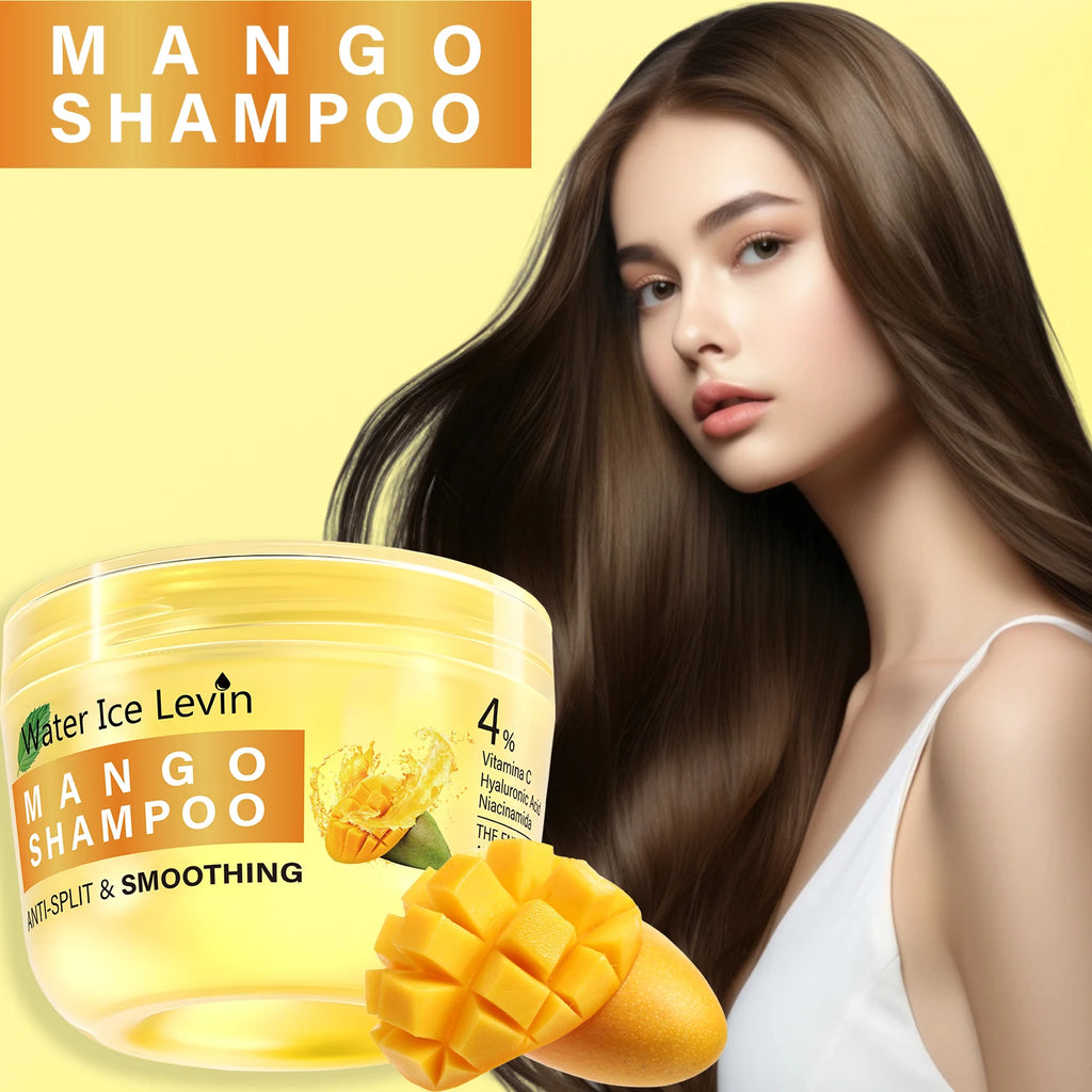 Mango Hyaluronic Acid Shampoo, Deep Care for Frizz Control and Moisture Retention, Nourishes with Mango Fragrance, Makes Hair Soft and Shiny Qme