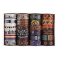 24 Rolls Halloween Washi Tape Masking Tape Stickers Decorative Tape for Wrapping Tape Stickers Scrapbook Journal DIY Craft Qme WHITE