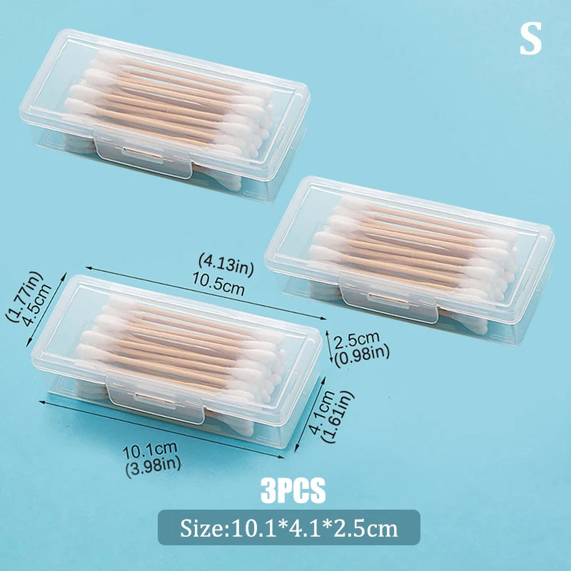 Jewelry Organizer Container Dust-proof Accessories Box Portable Qme S 3PCS