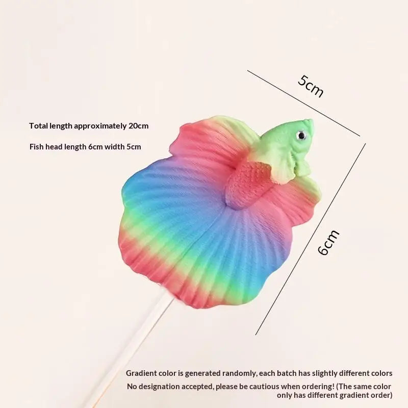 Aquarium Betta Training Wand Plastic Playing Stick Active Healthy Betta Fish Equipment Resin Decoration Fish Stick Toy Kit Qme Multicolor