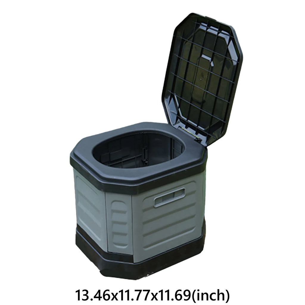 Folding Portable Toilet Reusable Camping Toilet with Lid Anti-Odor Travel Potty for Adults Travel Outdoor Hiking Trips Beach Qme