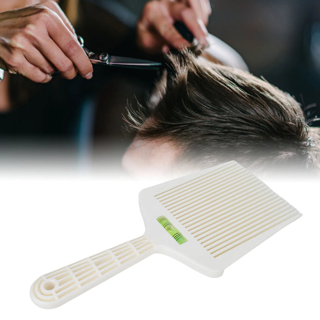 Barber Flat Top Comb Flat Top Hair Comb Barber Flat Top Comb Professional Flat Top Comb with Accurate Water Leveling White Qme