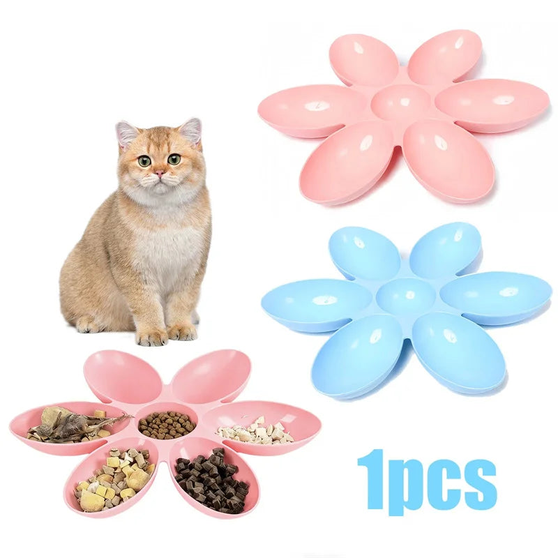 Multi Functional Cat Dog Food Bowl Upgrade Pet Lunch Time Petal Baby Qme