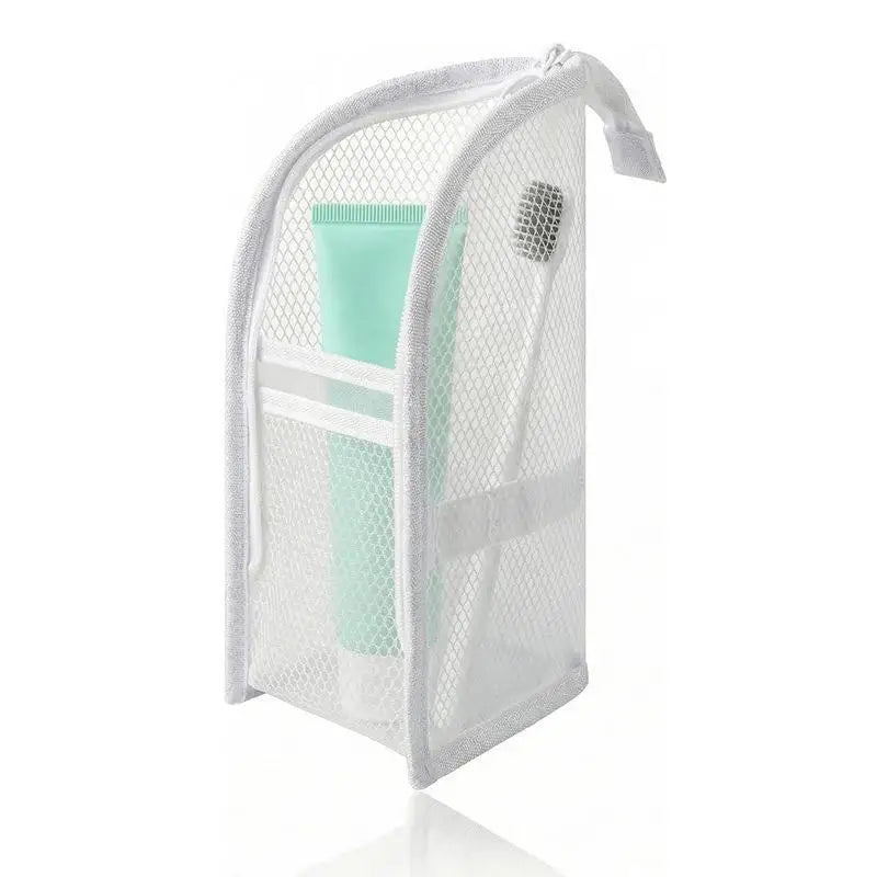 Travel Cosmetic Bag PVC Waterproof Large Capacity Storage Toiletries Qme White