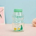 Cute Cartoon Milk Bottle Water Cup Leak Proof Anti Drop Sports Kettle Qme green