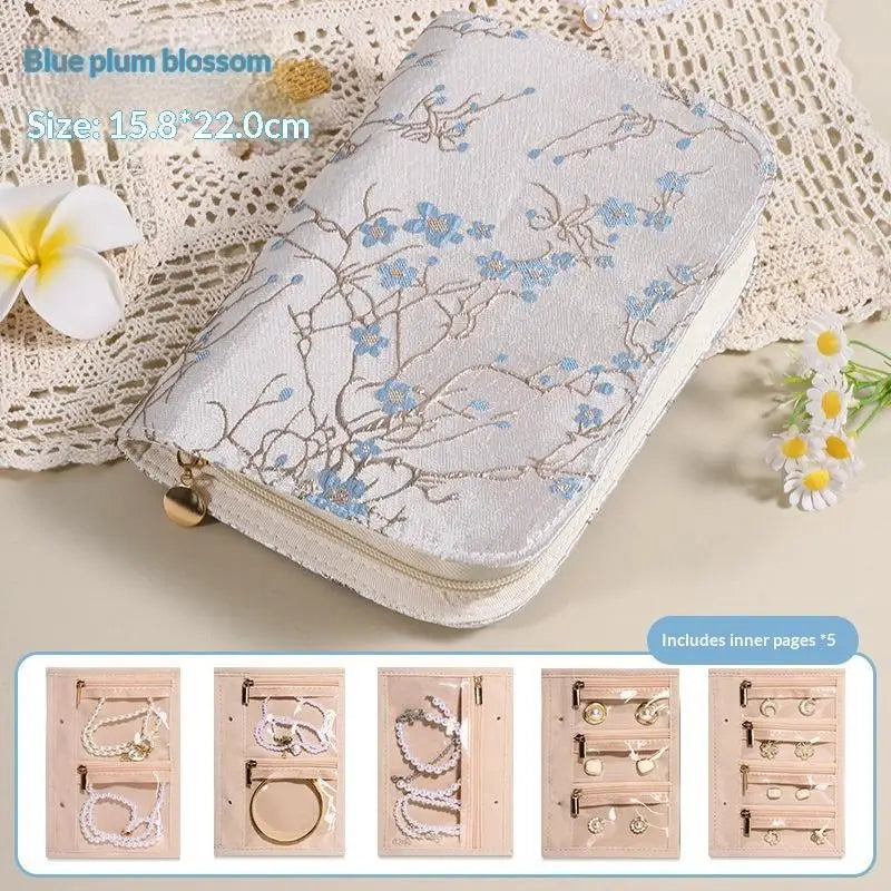 Portable PU Leather Jewelry Storage Book Jewellery Binder, Jewelry Organizer Roll, Small Anti Oxidation Jewelry Storage Bag 1PC Qme K