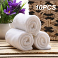 Multifunctional Microfiber White Car Glass Cleaning Towels Super Absorbent Microfiber Cleaning Cloth Towel Home Clean Tools Qme 10pcs White