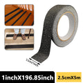 Anti-Slip Safety Tape, PEVA Material with Gravel Pattern, Waterproof Rubber Adhesive for Indoor/Outdoor Use on Plastic Surfaces Qme Black 2.5cmX5m