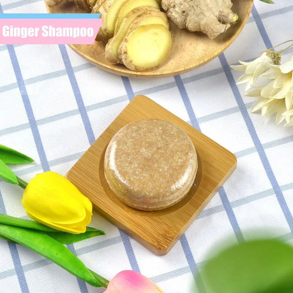 Ginger Polygonum Soap Shampoo Cold Processed Hair Bar Pure Plant Qme