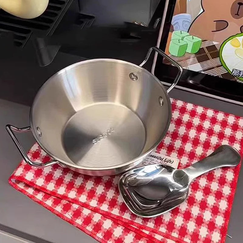 Korean Cuisine Bowl Durable Stainless Steel Rice Wine Bowls Household Qme