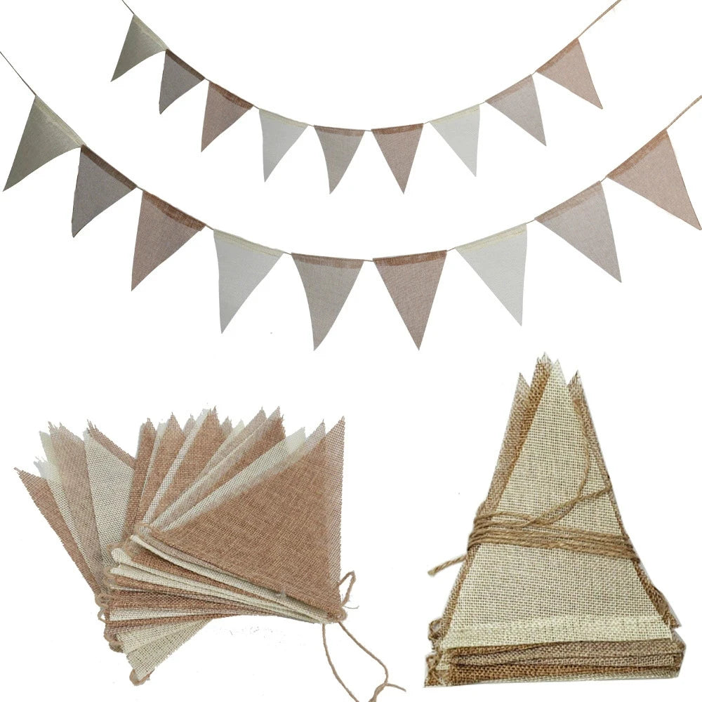 DIY Birthday Banner Multicolor Triangles Flags Hanging Pennant Decor Party Favor Home Decoration Wedding Qme