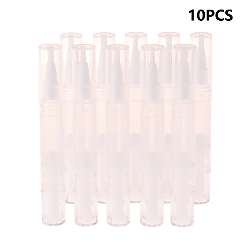 5 Refillable Nail Oil Pen Brush Tip Empty Applicator Cuticle Eyelash Qme 10pcs