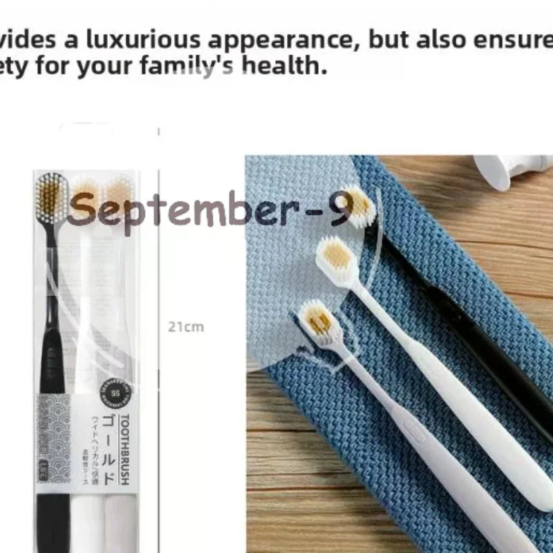 Soft Bristle Wide Head Toothbrushes Anti-slip Ergonomic Handle Home Qme Default Title