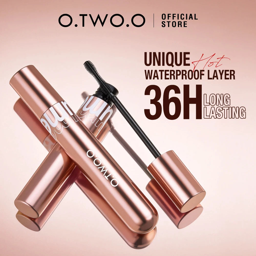 O TWO 4D Black Mascara Curling Waterproof Lashes Thick No Clumping Qme