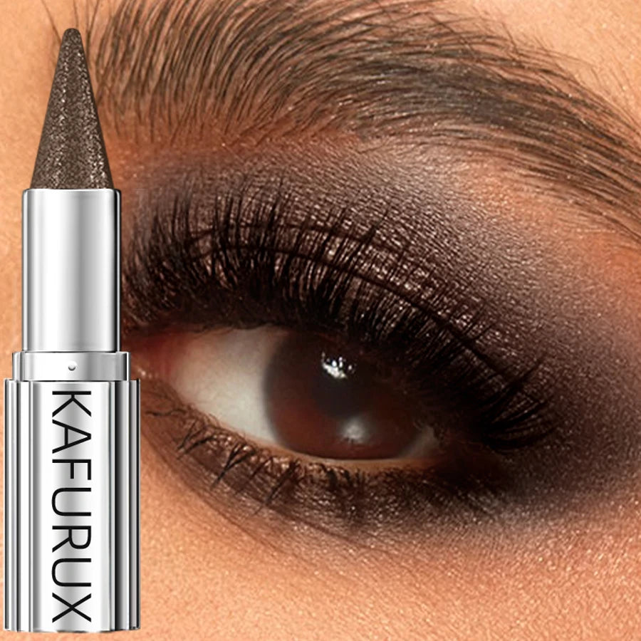 Metallic Brown Waterproof Eyeshadow Pen Glitter Shiny Eye Shadow Qme