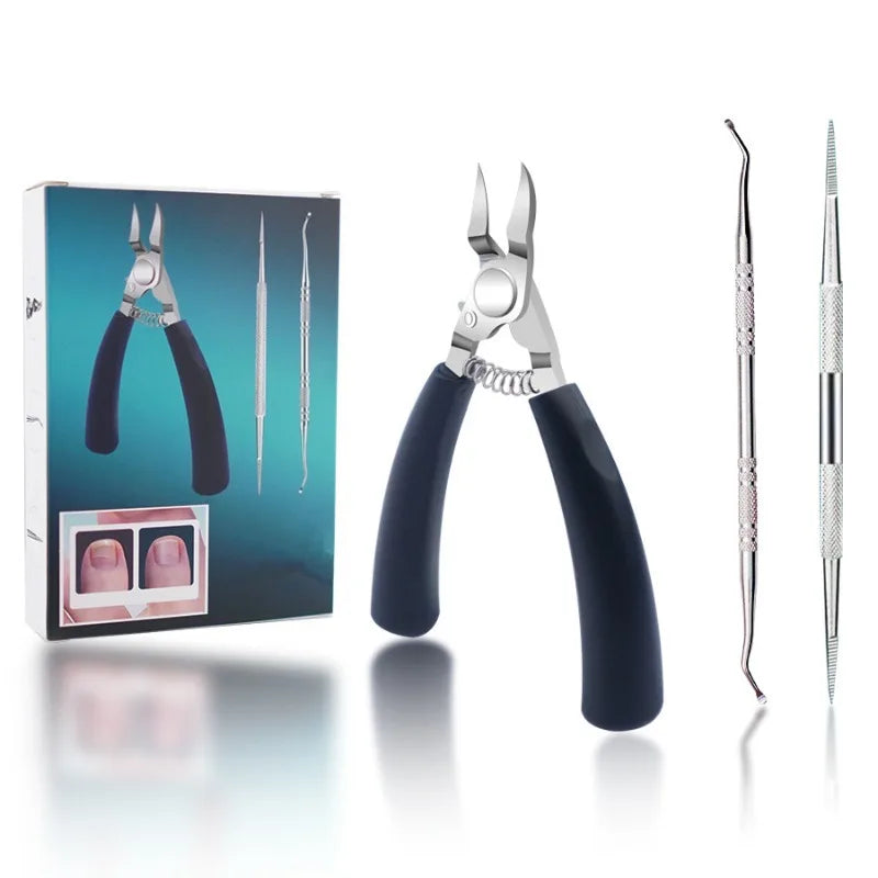 Professional Toe Nail Clippers Cutter Toenail Tool Thick Dead Skin Qme 3Pcs set