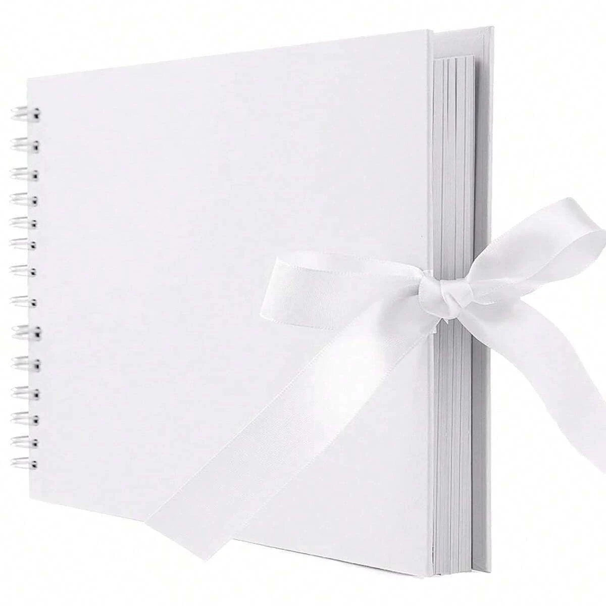 Scrapbook DIY Picture Book Album 40 Pages(29*20.5cm), Large Capacity, Pictures Album Book Birthday Wedding Anniversary Qme 40 Pages-white