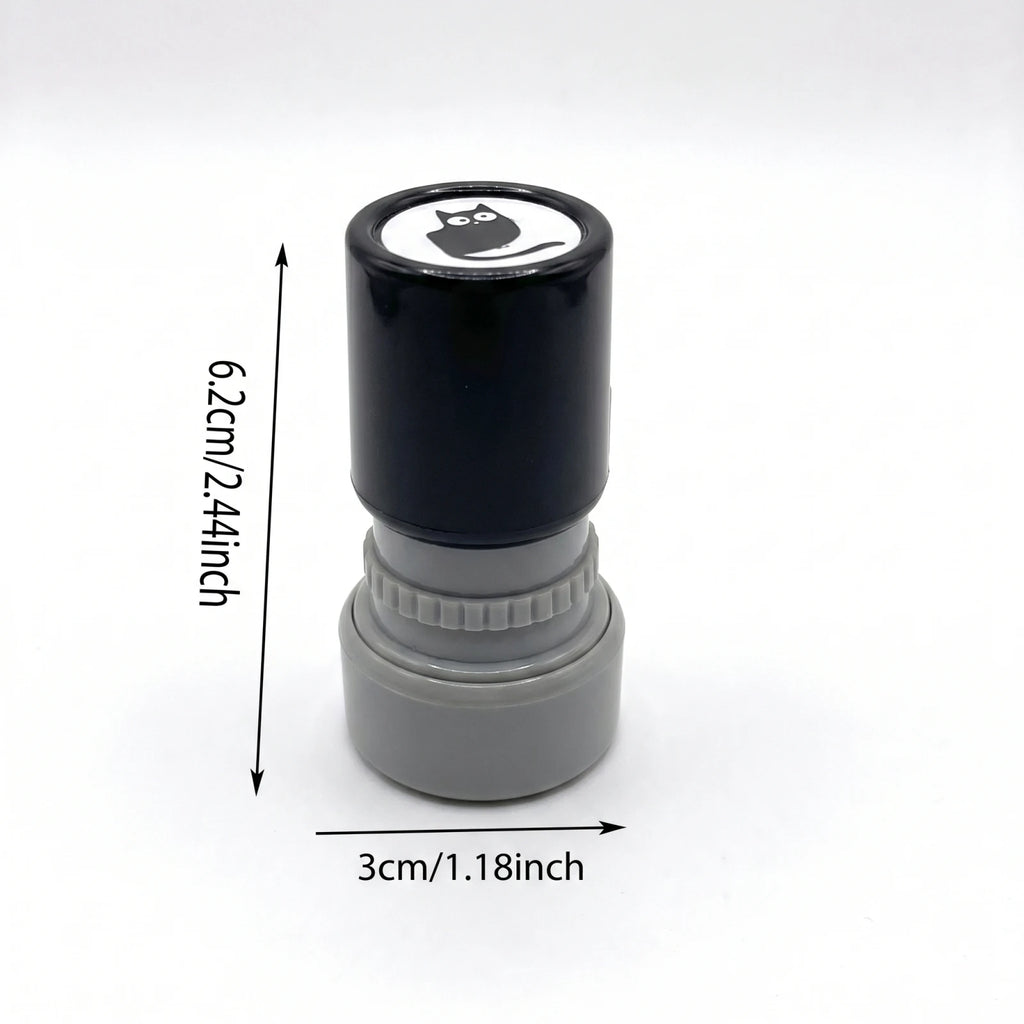 Cute Black Cat Pattern Self-Inking Stamp for Journaling Scrapbooking Planner Card Making Kids Art Projects DIY Decor Stationery Qme