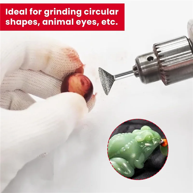 A02F-Stone Carving Set Diamond Burr Bits Compatible With For Dremel, 39PCS Polishing Kits Rotary Tools Accessories Qme
