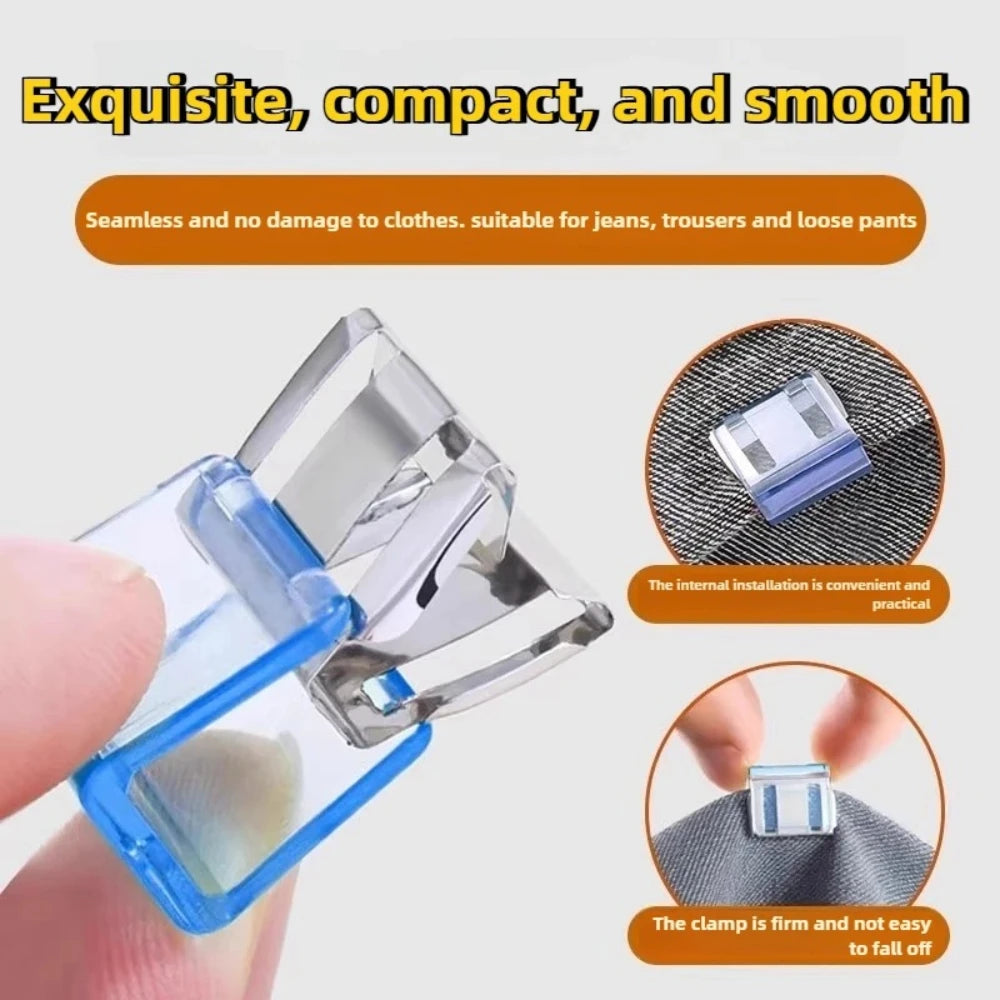 4/6/10pcs Invisible Clothing Fastener Clips No Sew Hem Holder Anti-Drag Trouser Tool Practical for DIY Clothing Craft Work Qme