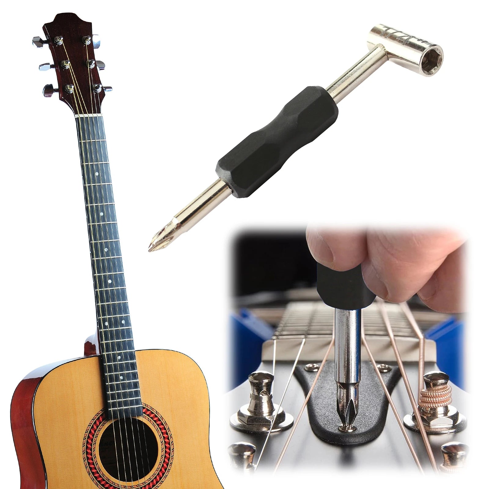 Guitar Truss Rod Wrench for Taylor Gibson/PRS Ibanez/PRS Magnetized Screwdriver Guitar Neck Adjustment Tool for Neck Adjustment Qme