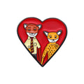 The Fantastic Mr Fox Couple Love Heart Brooch Enamel Pin Comedy Movies Badge Lapel Backpack Jewelry Gift for friend Wholesale Qme style 1