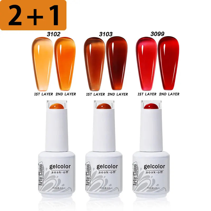 Arte Clavo Gel Nail Polish Art UV LED Manicure Long Lasting Soak Off Qme 3B-ZH47