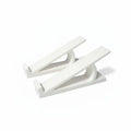 1 Pair Portable Keyboard Risers Adjustable Computer Desk Riser Qme White