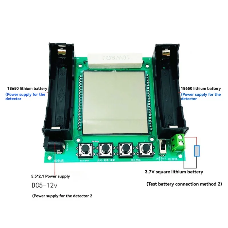 A02F-Lithium Battery Capacity Tester LCD Digital Display True Capacity Module Test True Capacity Qme Green NONE