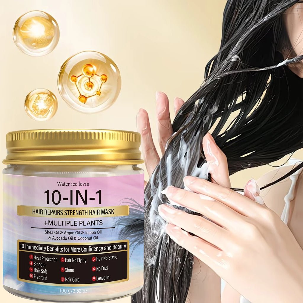 Multi-Oil Hair Mask with Keratin & Biotin, 10-in-1 Repair for Smooth, Shiny Hair Qme Nourishing
