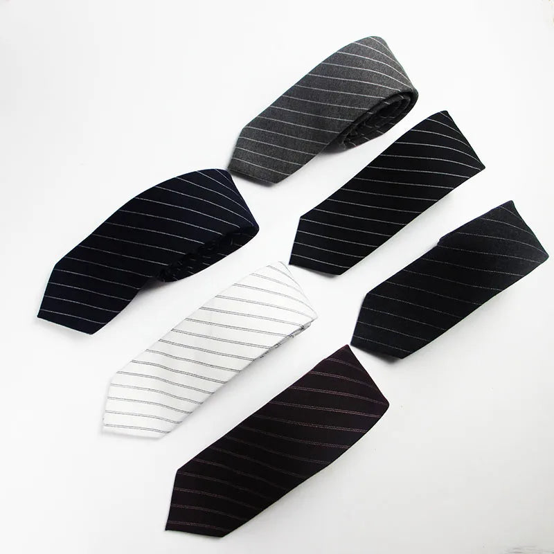 Fashion Cotton Neck Ties Men Women Casual Stripe Tie Boys Girls Suits Qme