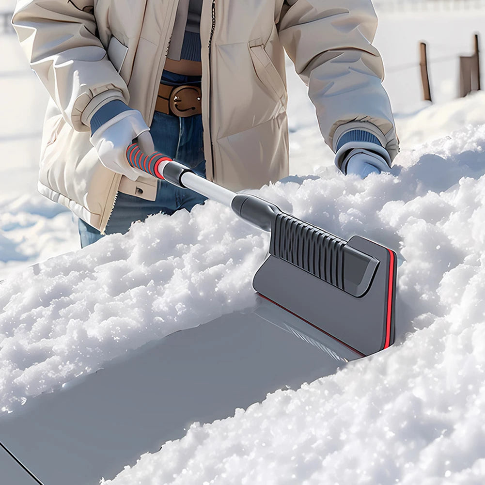 3 In 1 Extendable Ice Scraper with Foam Handle Windshield Snow Remover Multifunctional Retractable Snow Remover Car Accessories Qme Default Title
