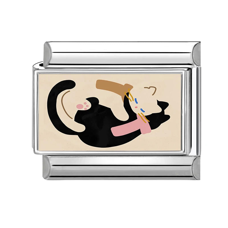 2026 Fashion New Women Gift Fruit Apple Cherry Cats Dogs Charm Italian Link Fit 9mm Bracelet Stainless Steel Making DIY Jewelrys Qme S 14