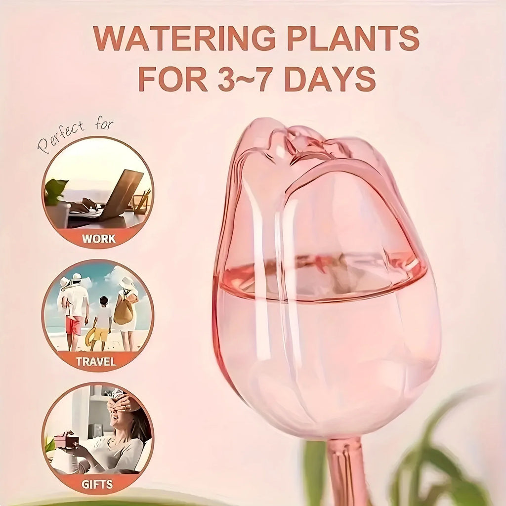 4 Pack Tulip Shaped Automatic Watering System Effortless Care For Potted Plants Indoor Outdoor Shaped Bulbs Qme