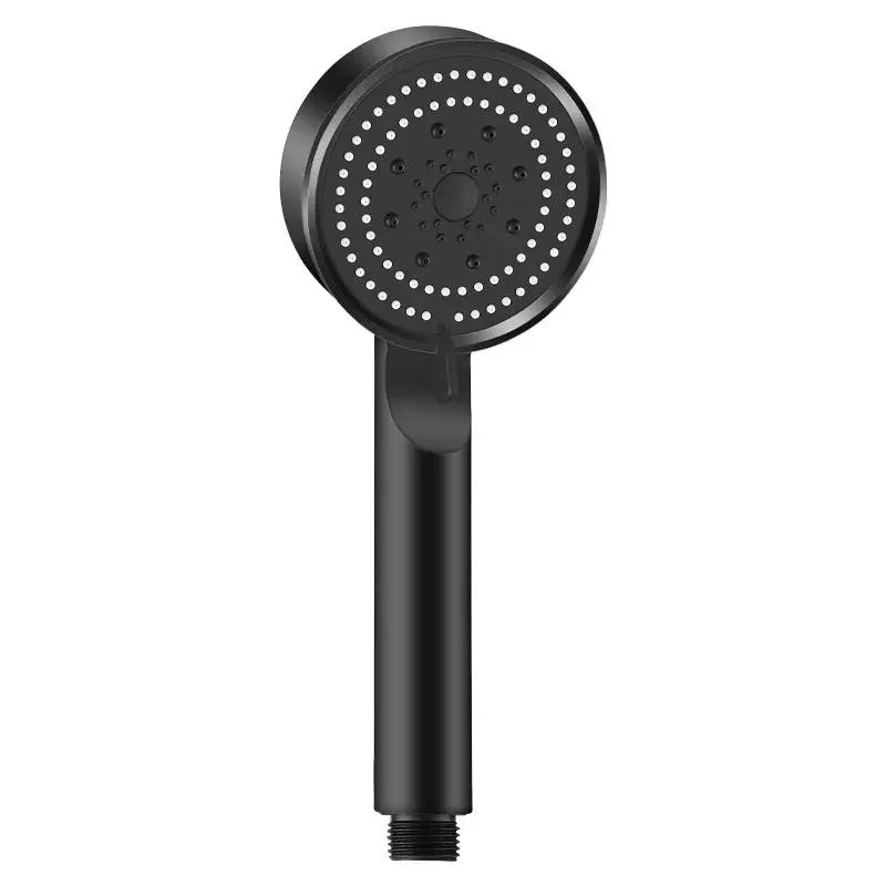 7 Modes Large Shower Head Adjustable High-pressure Water-saving Shower Head One Key Stop Mixer Shower Head Bathroom Accessories Qme Black B