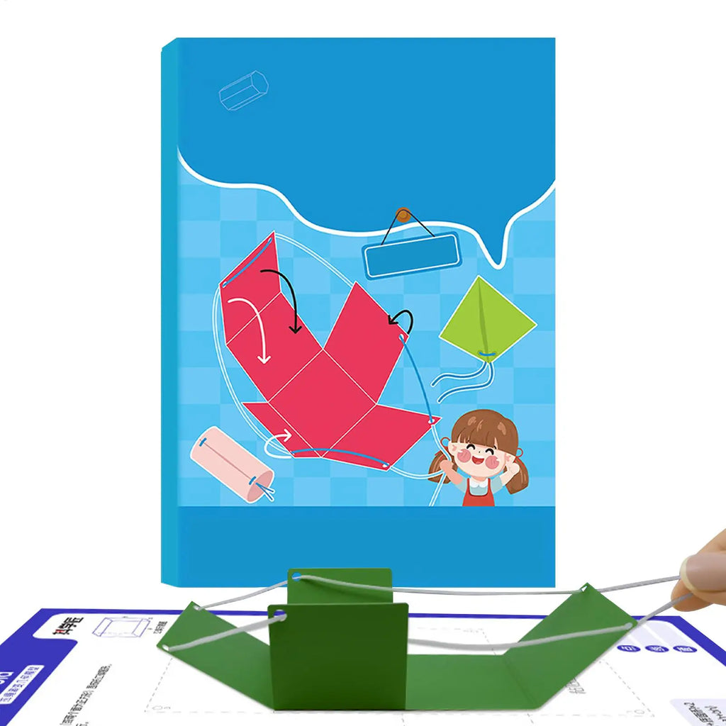 Geometry Learning Aids 3D Geometry Learning Book with Pull String Educational Space Thinking Training Game for Kids Girls Boys Qme