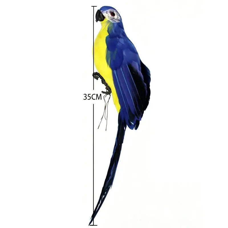 Simulation Parrot Garden Decoration Creative Lawn Figurine Ornament Animal Bird Outdoor Garden Party Prop Decoration Home Qme 35cm Lake blue