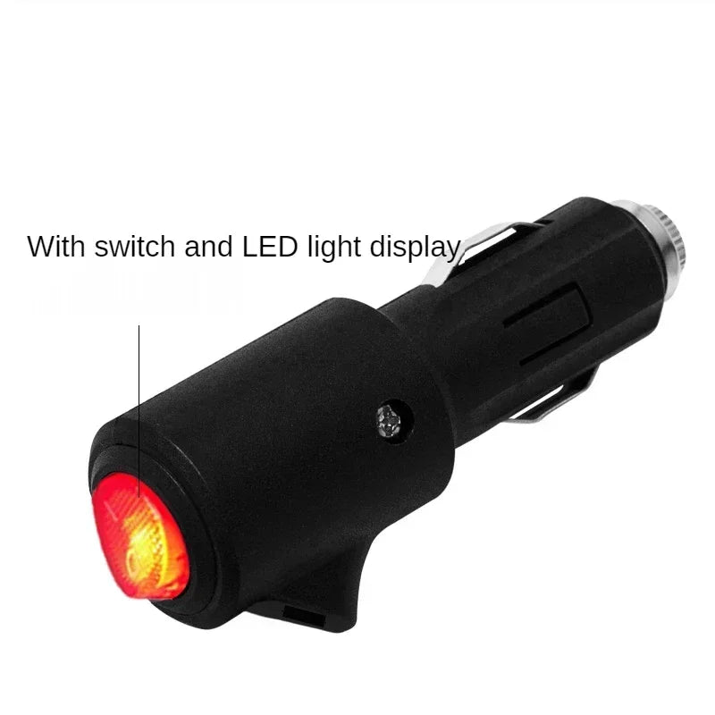 5pcs DC 12V 24V Car Cigar Lighter Switch Power Socket Plug With LED Indicator Cigar Lighter Plug Transmission & Cables Qme