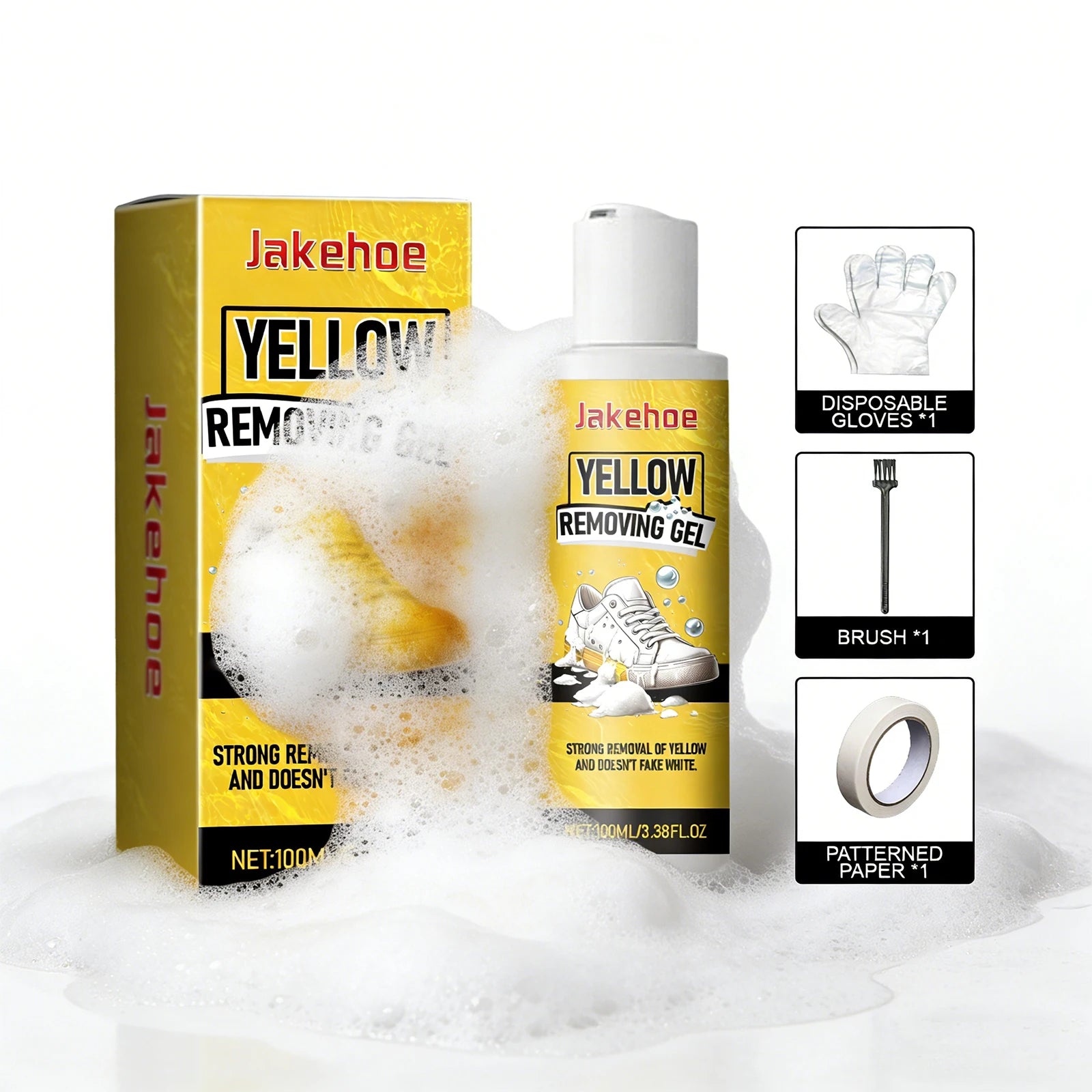 White Shoe Cleaning Gel Effectively Removing Stubborn Stains Preventing Shoes Yellowing Eliminate Odors Shoe Yellow Removing Gel Qme